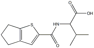 2-{4H,5H,6H-cyclopenta[b]thiophen-2-ylformamido}-3-methylbutanoic acid Struktur