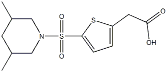 2-{5-[(3,5-dimethylpiperidine-1-)sulfonyl]thiophen-2-yl}acetic acid Struktur