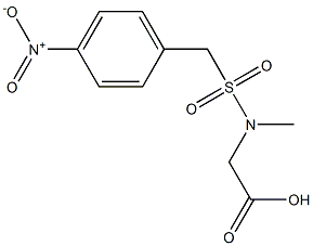 2-{methyl[(4-nitrophenyl)methane]sulfonamido}acetic acid Struktur