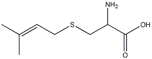 2-amino-3-[(3-methylbut-2-enyl)thio]propanoic acid Struktur