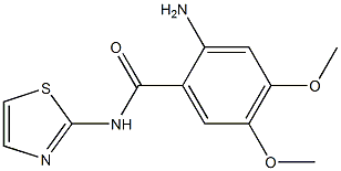 2-amino-4,5-dimethoxy-N-1,3-thiazol-2-ylbenzamide Struktur