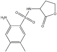 2-amino-4,5-dimethyl-N-(2-oxooxolan-3-yl)benzene-1-sulfonamide Struktur