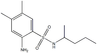 2-amino-4,5-dimethyl-N-(pentan-2-yl)benzene-1-sulfonamide Struktur