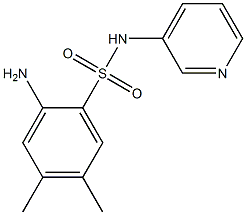 2-amino-4,5-dimethyl-N-(pyridin-3-yl)benzene-1-sulfonamide Struktur