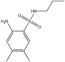 2-amino-4,5-dimethyl-N-propylbenzene-1-sulfonamide Struktur