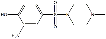 2-amino-4-[(4-methylpiperazine-1-)sulfonyl]phenol Struktur