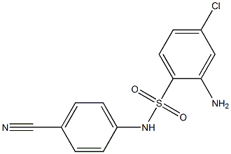 2-amino-4-chloro-N-(4-cyanophenyl)benzene-1-sulfonamide Struktur