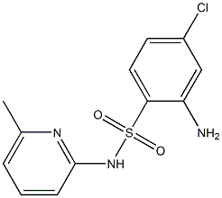 2-amino-4-chloro-N-(6-methylpyridin-2-yl)benzene-1-sulfonamide Struktur