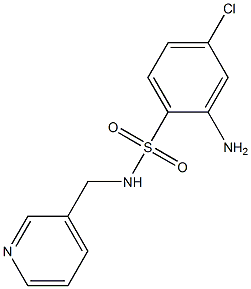 2-amino-4-chloro-N-(pyridin-3-ylmethyl)benzene-1-sulfonamide Struktur