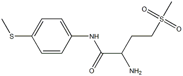 2-amino-4-methanesulfonyl-N-[4-(methylsulfanyl)phenyl]butanamide Struktur