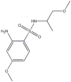 2-amino-4-methoxy-N-(1-methoxypropan-2-yl)benzene-1-sulfonamide Struktur