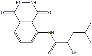 2-amino-N-(1,4-dioxo-1,2,3,4-tetrahydrophthalazin-5-yl)-4-methylpentanamide Struktur