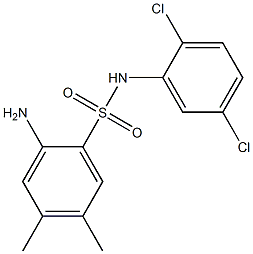 2-amino-N-(2,5-dichlorophenyl)-4,5-dimethylbenzene-1-sulfonamide Struktur