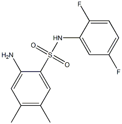 2-amino-N-(2,5-difluorophenyl)-4,5-dimethylbenzene-1-sulfonamide Struktur