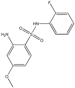 2-amino-N-(2-fluorophenyl)-4-methoxybenzene-1-sulfonamide Struktur