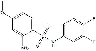 2-amino-N-(3,4-difluorophenyl)-4-methoxybenzene-1-sulfonamide Struktur