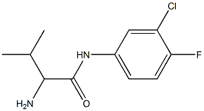 2-amino-N-(3-chloro-4-fluorophenyl)-3-methylbutanamide Struktur