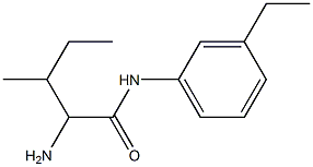 2-amino-N-(3-ethylphenyl)-3-methylpentanamide Struktur