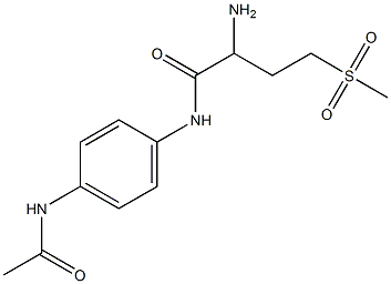 2-amino-N-(4-acetamidophenyl)-4-methanesulfonylbutanamide Struktur