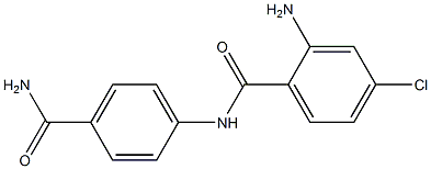 2-amino-N-(4-carbamoylphenyl)-4-chlorobenzamide Struktur