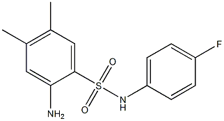 2-amino-N-(4-fluorophenyl)-4,5-dimethylbenzene-1-sulfonamide Struktur