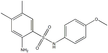 2-amino-N-(4-methoxyphenyl)-4,5-dimethylbenzene-1-sulfonamide Struktur