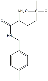 2-amino-N-(4-methylbenzyl)-4-(methylsulfonyl)butanamide Struktur