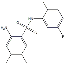 2-amino-N-(5-fluoro-2-methylphenyl)-4,5-dimethylbenzene-1-sulfonamide Struktur