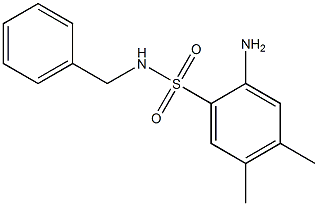 2-amino-N-benzyl-4,5-dimethylbenzene-1-sulfonamide Struktur