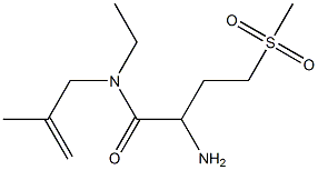 2-amino-N-ethyl-N-(2-methylprop-2-enyl)-4-(methylsulfonyl)butanamide Struktur