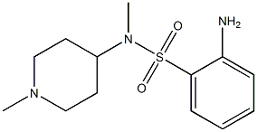 2-amino-N-methyl-N-(1-methylpiperidin-4-yl)benzenesulfonamide Struktur