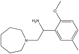 2-azepan-1-yl-1-(2-methoxy-5-methylphenyl)ethanamine Struktur