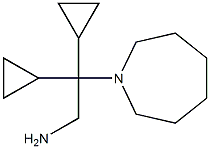 2-azepan-1-yl-2,2-dicyclopropylethanamine Struktur