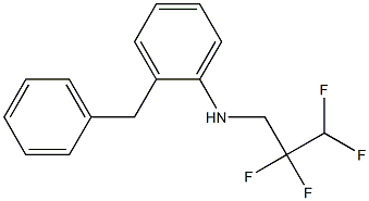 2-benzyl-N-(2,2,3,3-tetrafluoropropyl)aniline Struktur