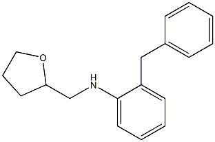 2-benzyl-N-(oxolan-2-ylmethyl)aniline Struktur