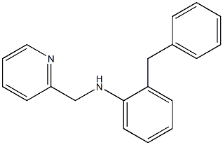 2-benzyl-N-(pyridin-2-ylmethyl)aniline Struktur