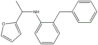 2-benzyl-N-[1-(furan-2-yl)ethyl]aniline Struktur