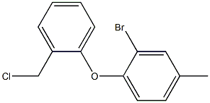 2-bromo-1-[2-(chloromethyl)phenoxy]-4-methylbenzene Struktur