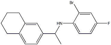 2-bromo-4-fluoro-N-[1-(5,6,7,8-tetrahydronaphthalen-2-yl)ethyl]aniline Struktur