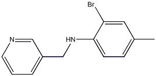 2-bromo-4-methyl-N-(pyridin-3-ylmethyl)aniline Struktur