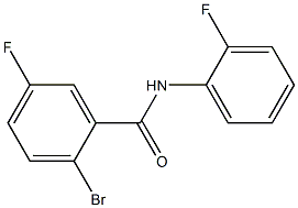 2-bromo-5-fluoro-N-(2-fluorophenyl)benzamide Struktur