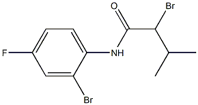 2-bromo-N-(2-bromo-4-fluorophenyl)-3-methylbutanamide Struktur