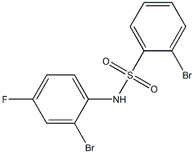 2-bromo-N-(2-bromo-4-fluorophenyl)benzene-1-sulfonamide Struktur