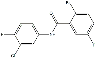 2-bromo-N-(3-chloro-4-fluorophenyl)-5-fluorobenzamide Struktur