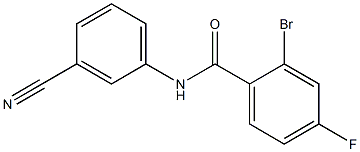 2-bromo-N-(3-cyanophenyl)-4-fluorobenzamide Struktur