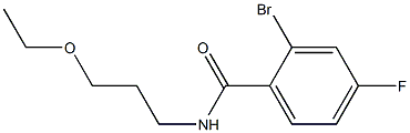 2-bromo-N-(3-ethoxypropyl)-4-fluorobenzamide Struktur