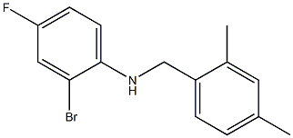 2-bromo-N-[(2,4-dimethylphenyl)methyl]-4-fluoroaniline Struktur