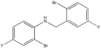 2-bromo-N-[(2-bromo-5-fluorophenyl)methyl]-4-fluoroaniline Struktur