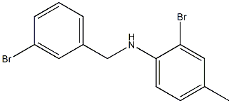 2-bromo-N-[(3-bromophenyl)methyl]-4-methylaniline Struktur