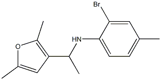 2-bromo-N-[1-(2,5-dimethylfuran-3-yl)ethyl]-4-methylaniline Struktur